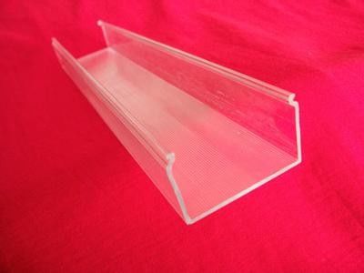 Customized U shape Plastic PC / PMMA Profile shapes For Led light cover