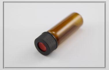 heat resistant PTFE septa Sample Glass Vials 15mm , amber color